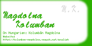 magdolna kolumban business card