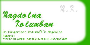 magdolna kolumban business card